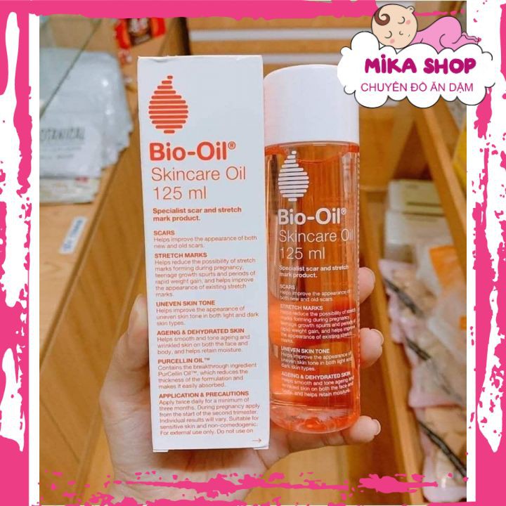 Tinh dầu (60ml + 125ml) giảm rạn da, làm mờ sẹo cho mẹ bầu, mẹ sau sinh và trẻ em Bio Oil