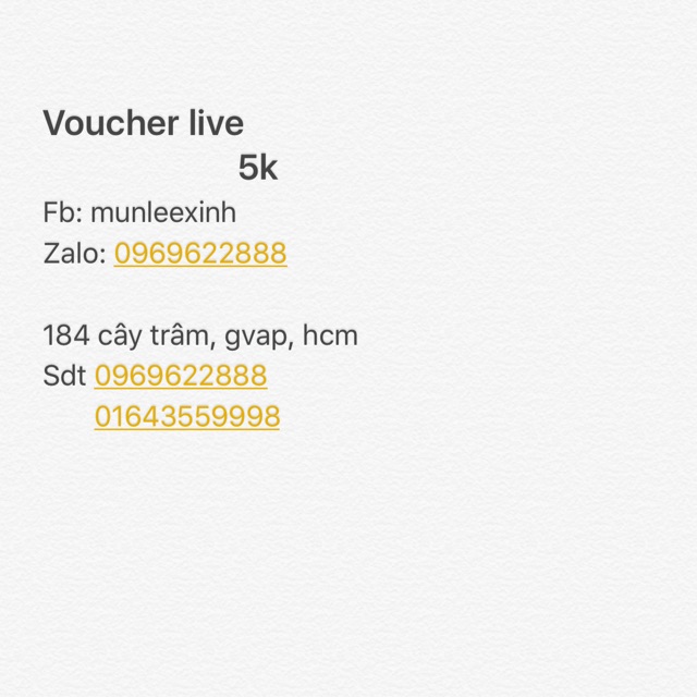 Voucher hỗ trợ khách mua live