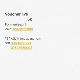 Voucher hỗ trợ khách mua live
