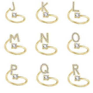 Nhẫn hợp kim hình chữ cái bắt mắt