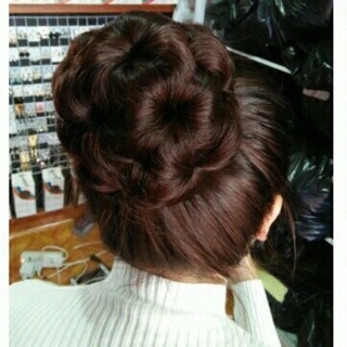 Tóc búi hoa kẹp cao cấp