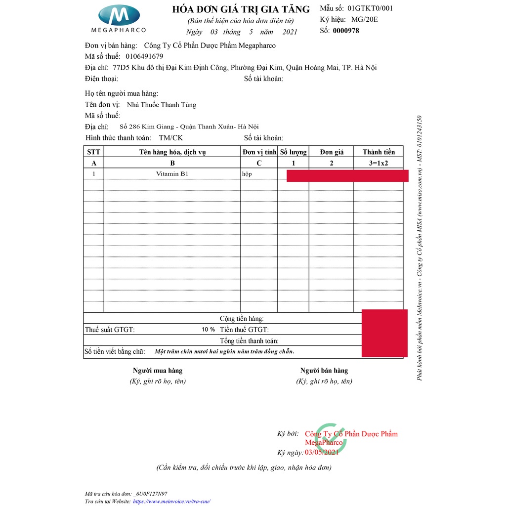 Vistamin B1 vỉ hộp 100 viên - Bổ sung vitamin B1 cho cơ thể