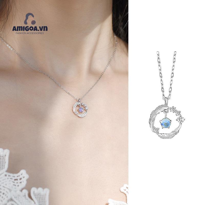 ✨✨Vòng cổ nữ bạc thật đẹp hình lông vũ Trang Sức