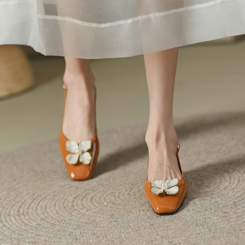 IELGY Xăng đan Đế Thấp Đính Đá Thời Trang Dành Cho Nữ