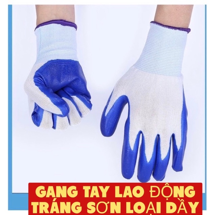 GIÁ SỈ 10 ĐÔI GANG TAY SƠN XANH LAO ĐỘNG CÁC LOẠI HÀNG DẦY LOẠI 1