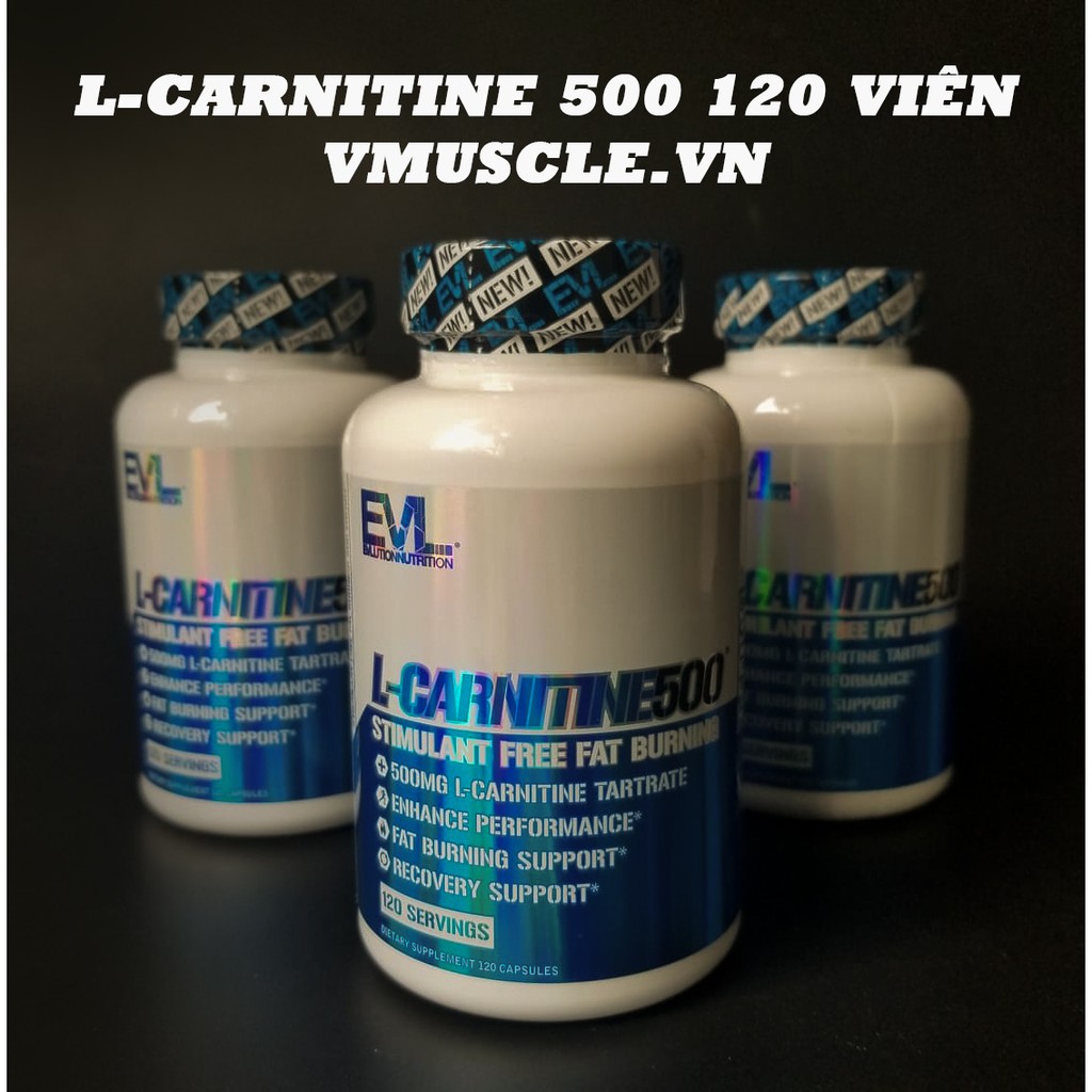 EVL L carnitine hỗ trợ giảm cân, giảm mỡ an toàn và giúp săn chắc cơ (120 Lần dùng)