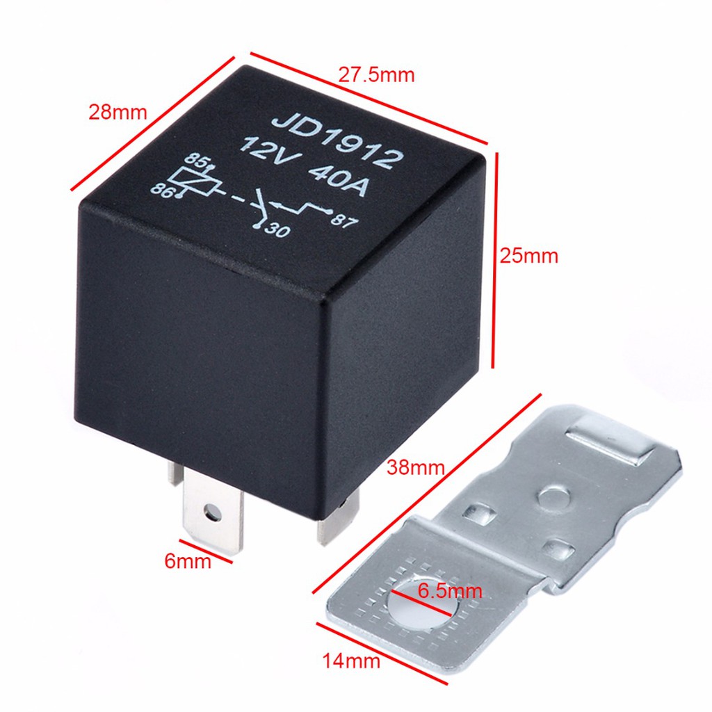 bbyes✿12V 40A Relay 4 PIN Automotive Car Truck Boat Relay Normally Open Contact