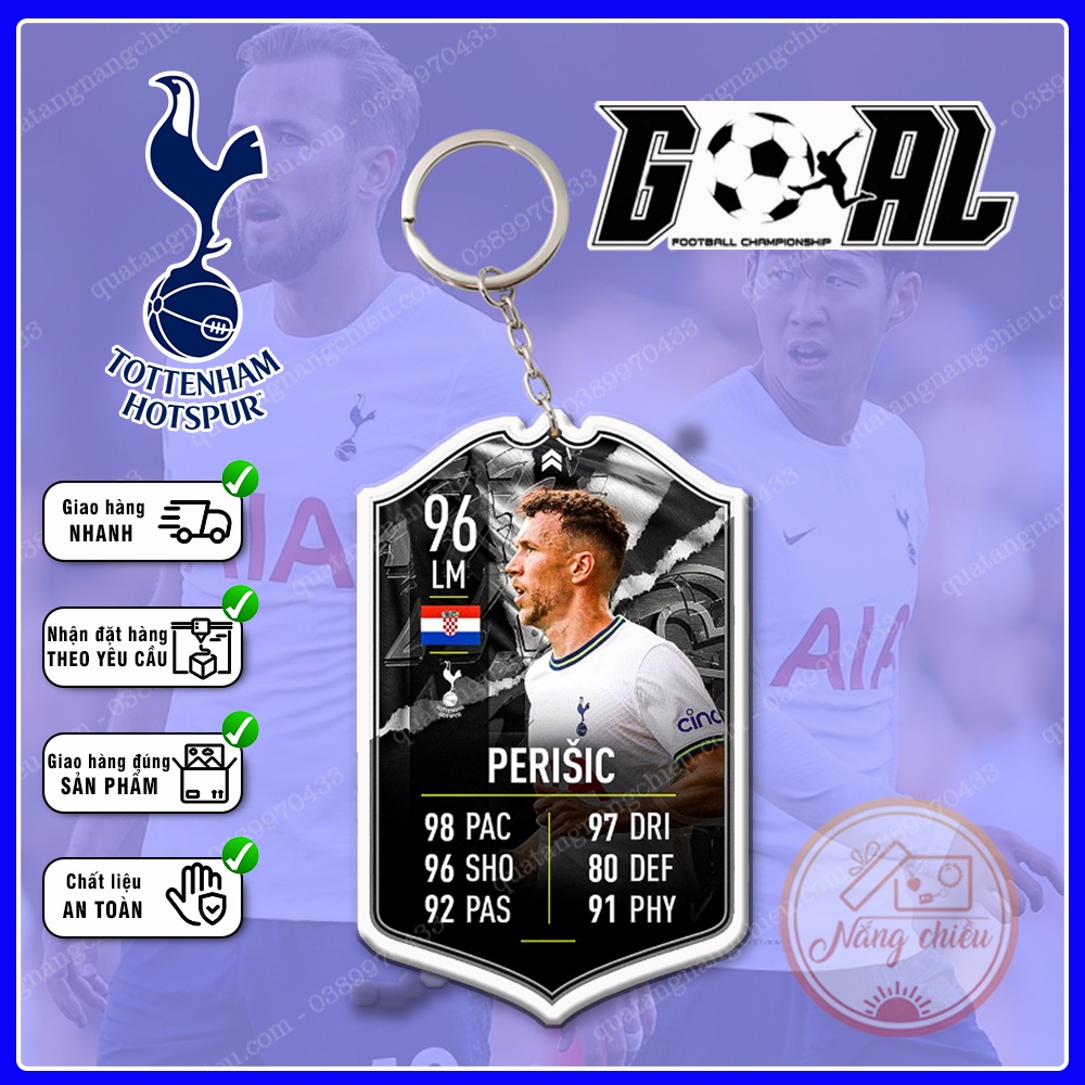 Móc khóa thẻ CLB bóng đá Tottenham Hotspur ☘️Quà Tặng Nắng Chiều☘️