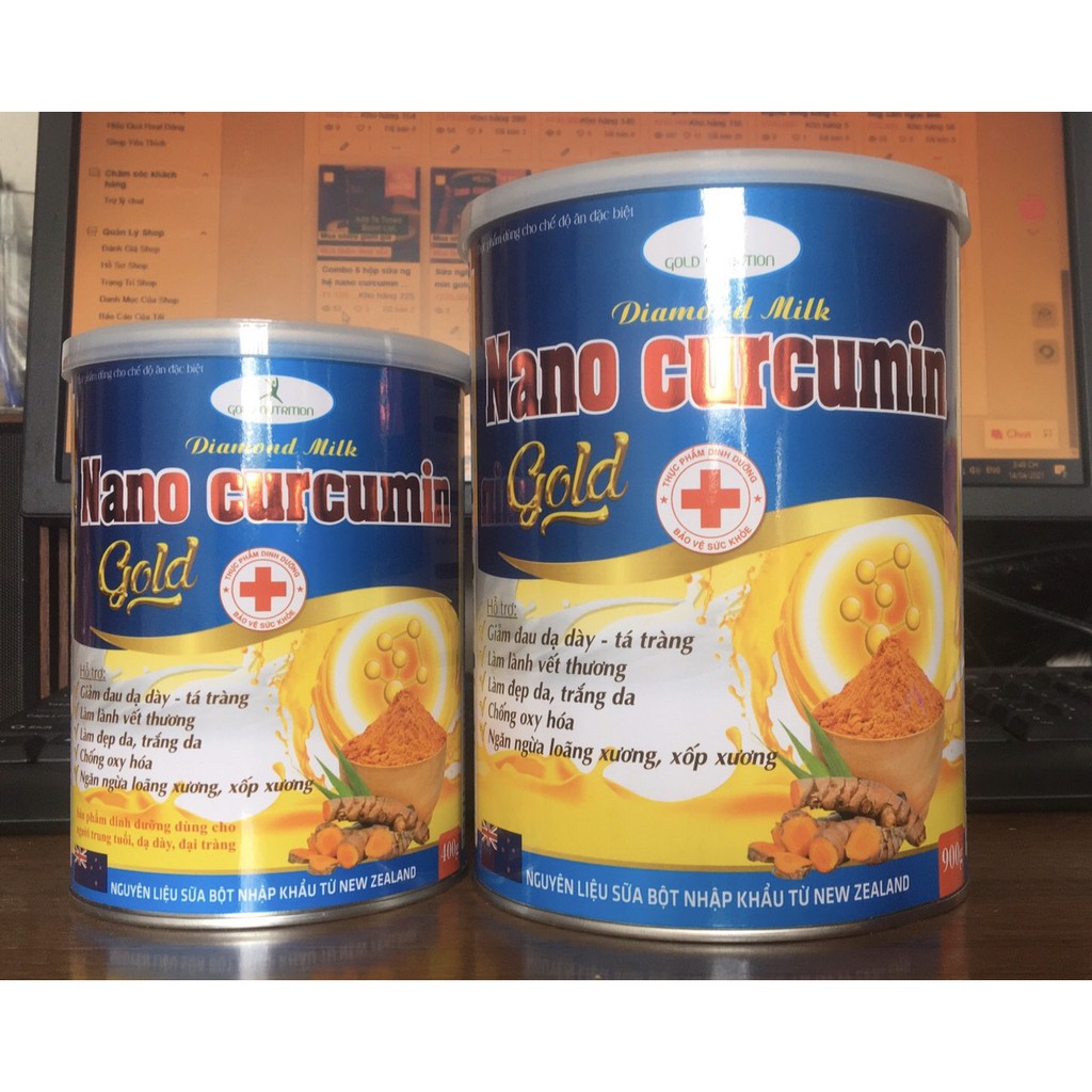 Sữa nghệ nano curcumin Gold detoxmilk hàng chính hãng 100% hộp 400g