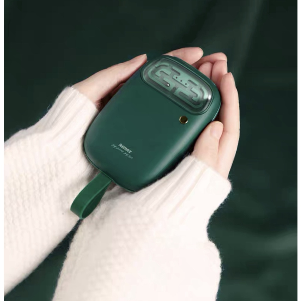 Máy sưởi ấm mini cầm tay đáng yêu Remax NS02 - Sử dụng 6-12h kiêm sạc dự phòng - 5400mAh - chính hãng