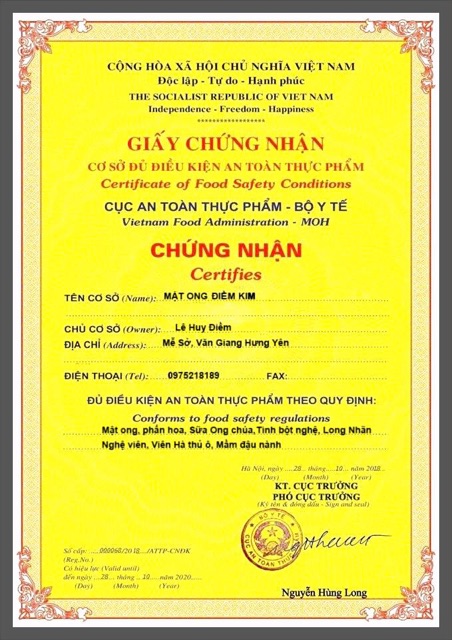 Mật Ong Hoa Nhãn Hưng Yên