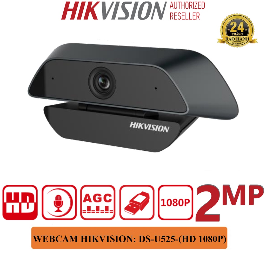 Webcam Hikvision DS-U525/ DS U12 độ phân giải (1920×1080) siêu nét