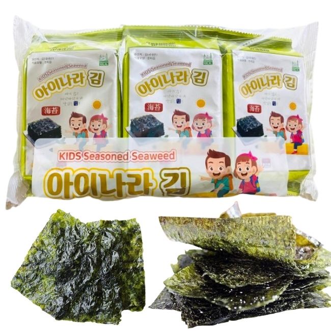 Lốc 3 Gói Rong Biển Dầu Oliu &amp; Trẻ Em Garimi 12.6g (2 loại)