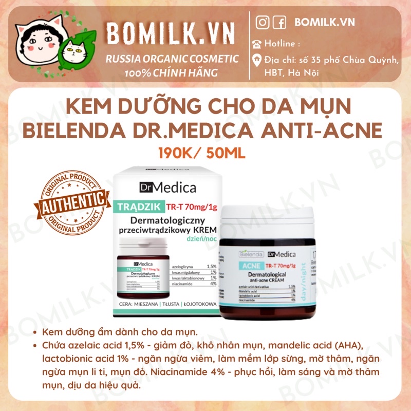 Kem dưỡng da Azelaic acid Bielenda Dr.Medica