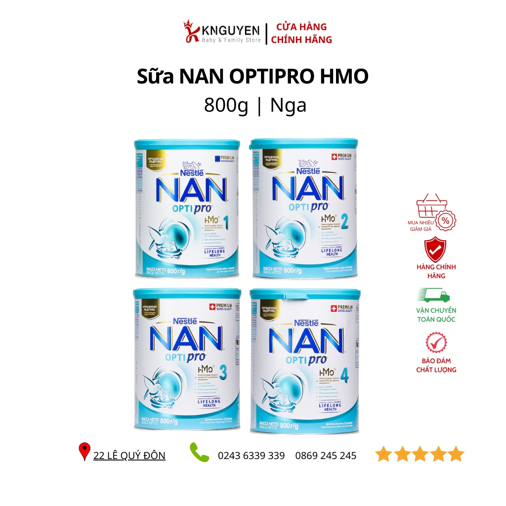 Sữa Nan Nga Xách Tay Đủ Bill 800g Các Số 1, 2, 3, 4 [Hàng có sẵn]