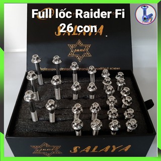 {Fee ship - Hàng có sẵn } Ốc lốc salaya Raider Satria Fi (full bộ 26 con) , ốc Salaya , màu trắng inox
