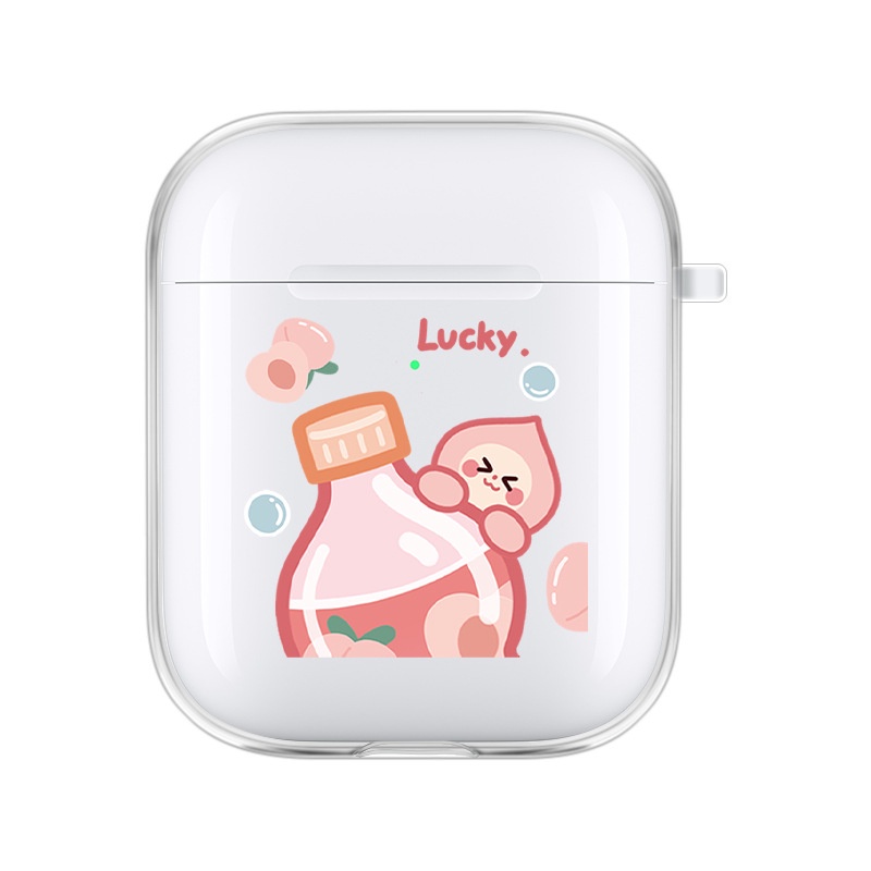 Vỏ Bảo Vệ Hộp Sạc Tai Nghe airpods 1 2 Pro 3rd Generation Pro 1/2 Trong Suốt Chống Sốc Họa Tiết Hoạt Hình Kèm Dây Đeo Kiểu Nhật Hàn