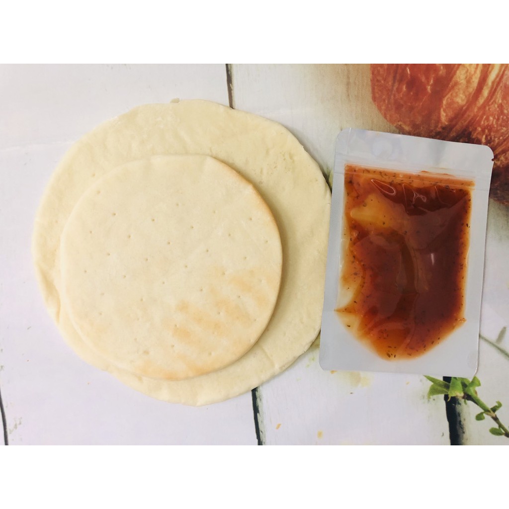 Đế bánh pizza + nguyên liệu làm bánh đủ size