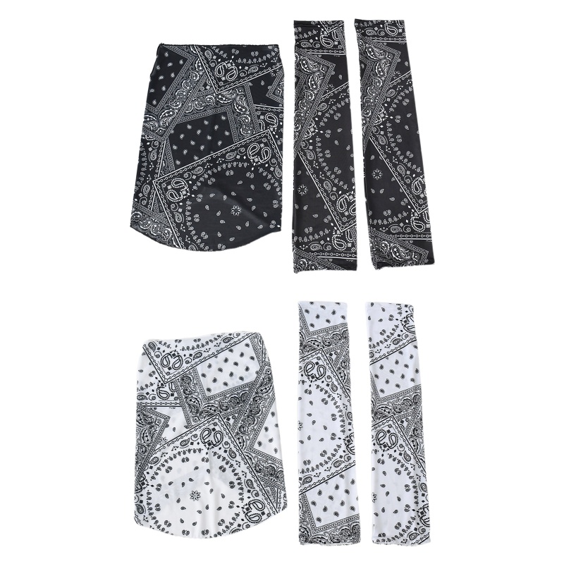 Set 2 Găng Tay + Cánh Tay Chống Tia UV Nhanh Khô Che Phủ Cổ Tiện Dụng