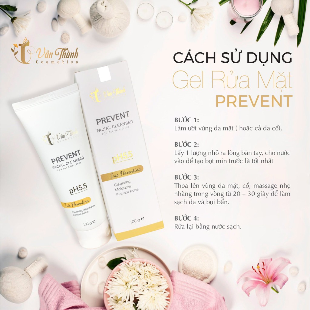 [CHÍNH HÃNG] Sữa Rửa Mặt Dưỡng Ẩm Prevent, dạng gel, Gel Rửa Mặt Dưỡng Trắng, Dịu Nhẹ, Sạch Sâu, Cân Băng Độ Ẩm, PH 5.5