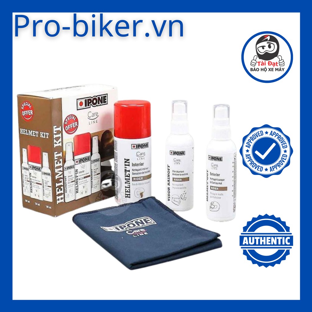 IPONE Helmet Kit - Bộ chăm sóc mũ bảo hiểm