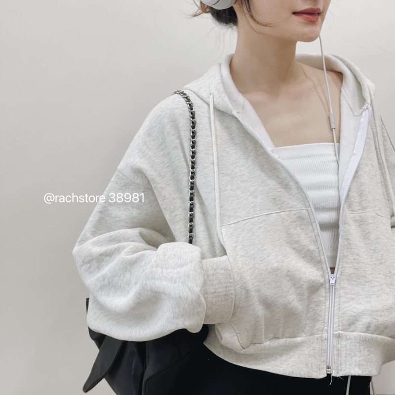 [RÁCH STORE] Áo khoác nỉ trơn crop tay cánh dơi | BigBuy360 - bigbuy360.vn