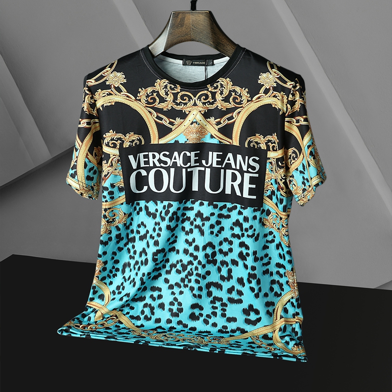 Áo Thun Tay Ngắn Cổ Tròn Chất Cotton In Logo Versace Thời Trang Có Size Từ M-3Xl Cho Nam