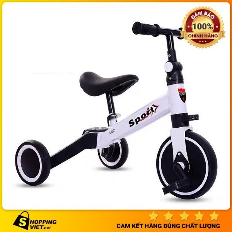 Xe đạp ba bánh đa năng kiêm xe chòi chân Happy baby& SPORT xe thăng bằng cho bé