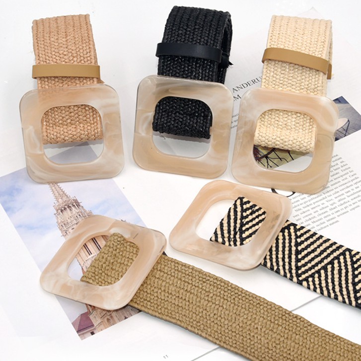 Đai váy nịt đầm da dệt thổ cẩm mặt ngọc