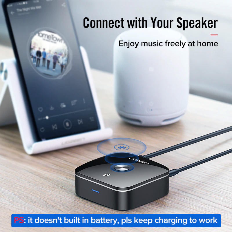 Thiết bị nhận Bluetooth UGREEN CM106 40759 - Hàng phân phối chính hãng - Bảo hành 18 tháng