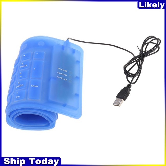 Bàn Phím Silicone Mềm Gấp Gọn Linh Hoạt Chống Nước 109 Phím Cho Windows