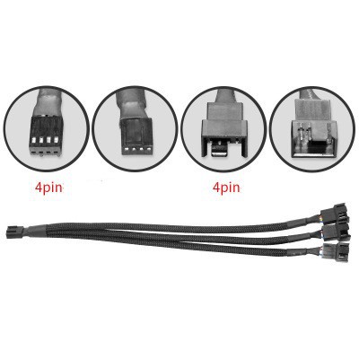Dây chia Quạt 1 ra 3  4-Pin PWM Fan