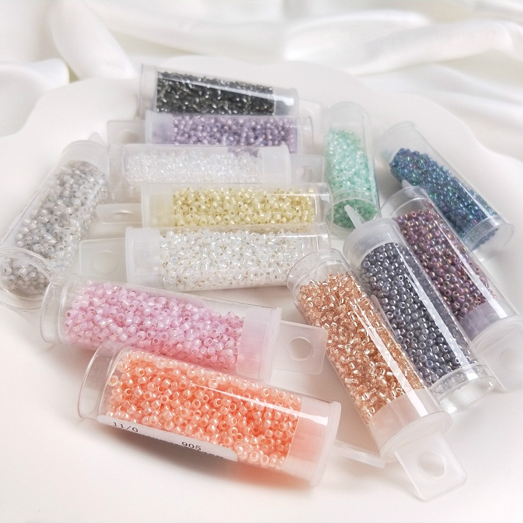 Bộ 10 Túi 1000 Hạt Xỏ Lỗ Tròn 2mm Màu Sắc