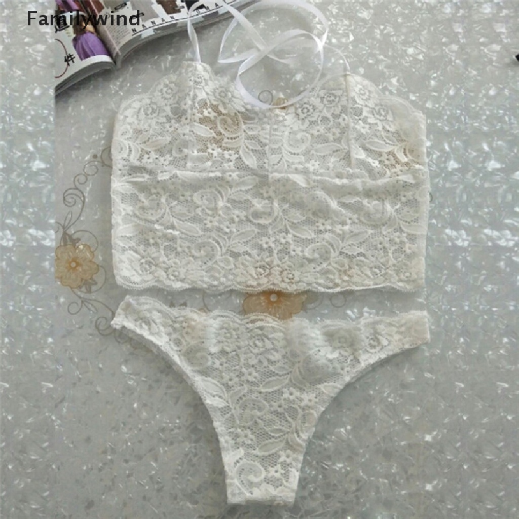 Familywind> Women Hollow Lace Tube Tops Sexy Lingerie Pants Briefs Underwear Pajamas Sets  well | BigBuy360 - bigbuy360.vn