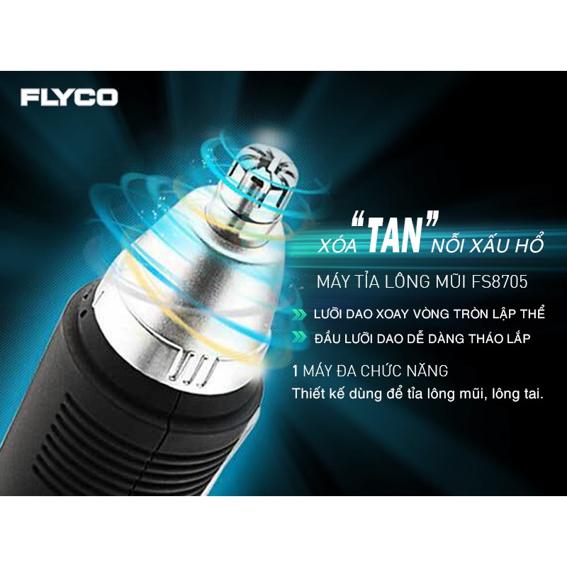 Máy Tỉa Lông Mũi Flyco FS7805 FS7806