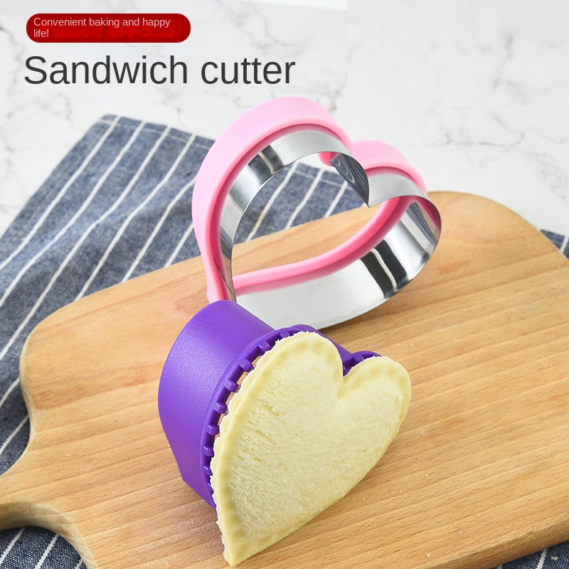 Bộ Dụng Cụ Cắt Bánh Sandwich Bằng Thép Không Gỉ Cho Trẻ Em