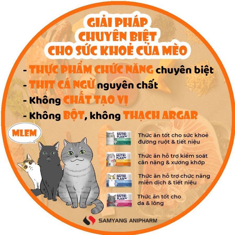 Pate Nutri Plan Hàn Quốc cho mèo - Dòng Pate chức năng cho mèo 160gr