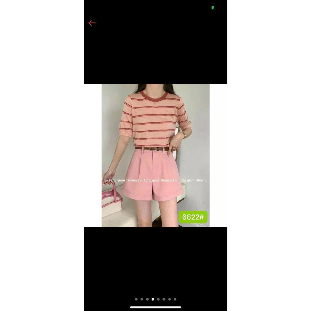 Quần short nữ chất vải kaki phom suông thời trang