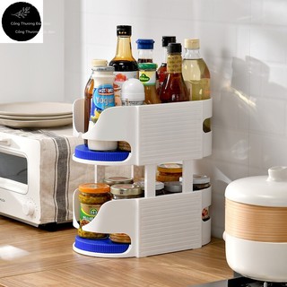 Sản phẩm mới gia vị nhà bếp giá xoay đa năng đựng hộp lưu trữ