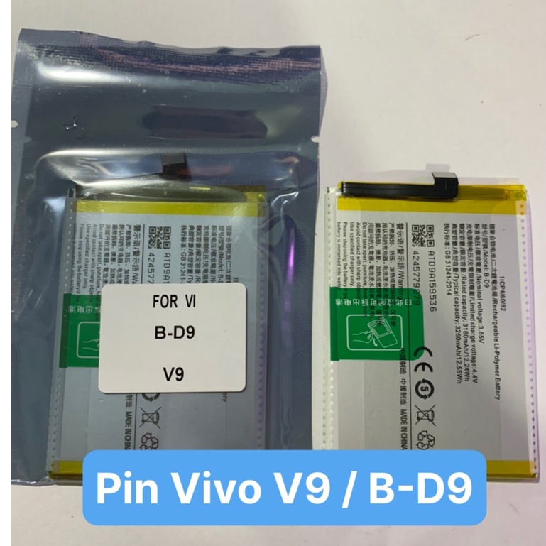 Pin chính hãng Vivo V9, Y85, Z1, Z3x B-D9, 3260mAh / Có bảo hành