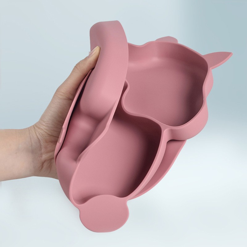 Bộ Tô Muỗng Nĩa Bằng Silicone Hình Chú Sóc Đáng Yêu Cho Bé