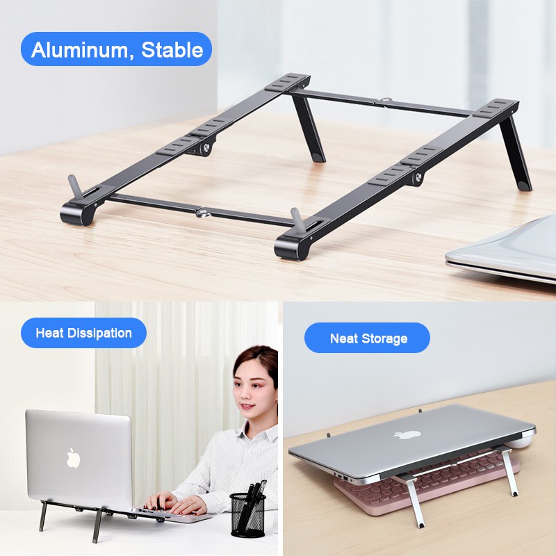 OATSBASF Giá Đỡ Điện Thoại / Máy Tính Bảng / laptop 3 Trong 1 Bằng Nhôm Có Thể Điều Chỉnh Góc