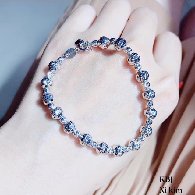 Lắc tay nữ. Lắc bạc xi bạch kim