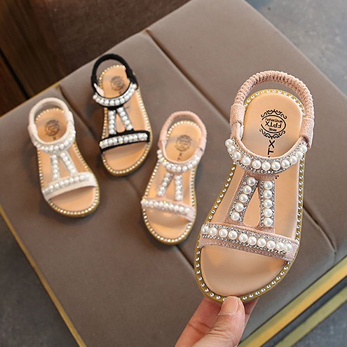 sandal bé gái size 21-30 cổ chun đính hạt