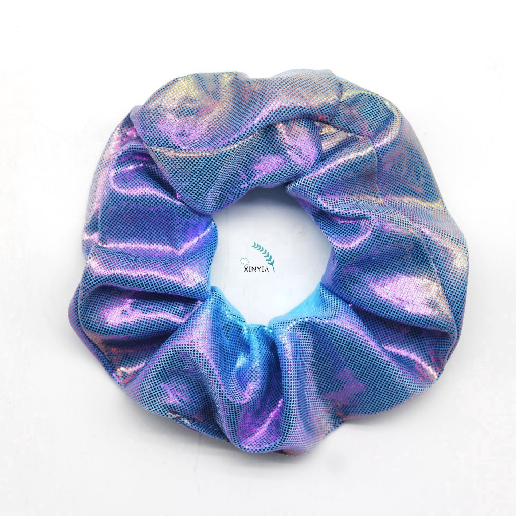 Thun cột tóc co giãn màu laser thời trang dành cho nữ