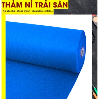 Thảm lót sàn giá rẻ màu xanh dương đậm khổ 2m