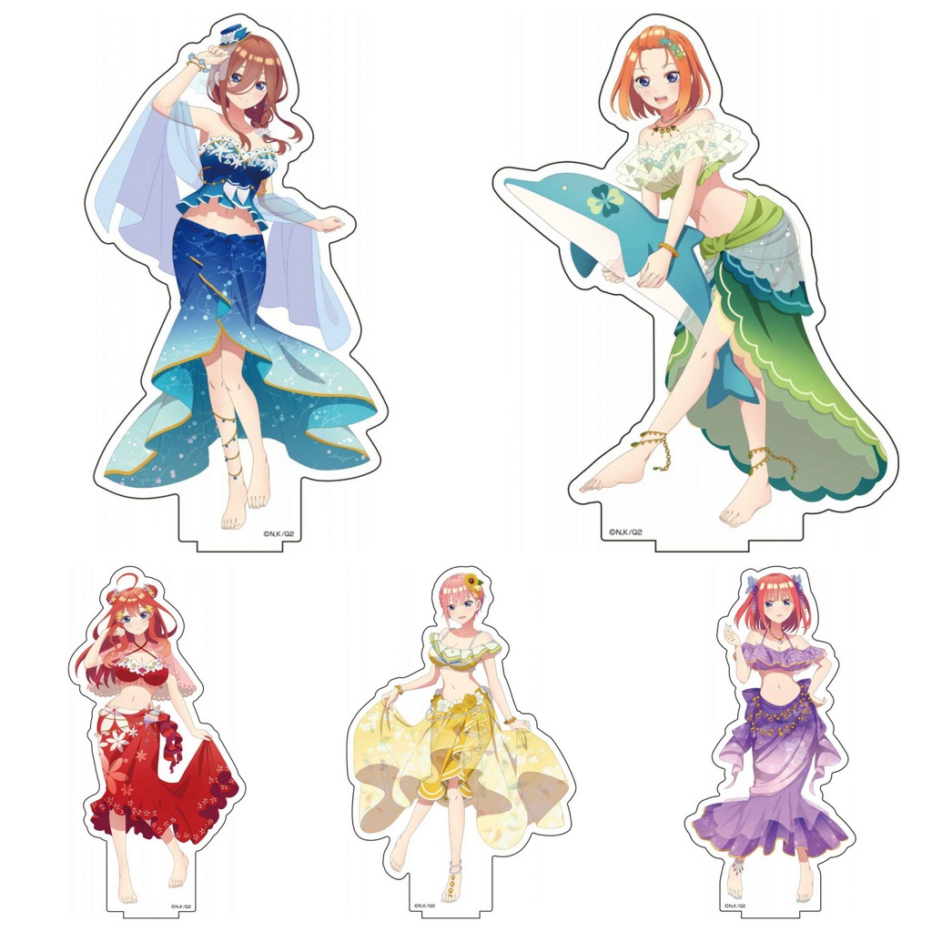 Mô hình Gotoubun no Hanayome Nhà có 5 nàng dâu standee mica acrylic anime chibi