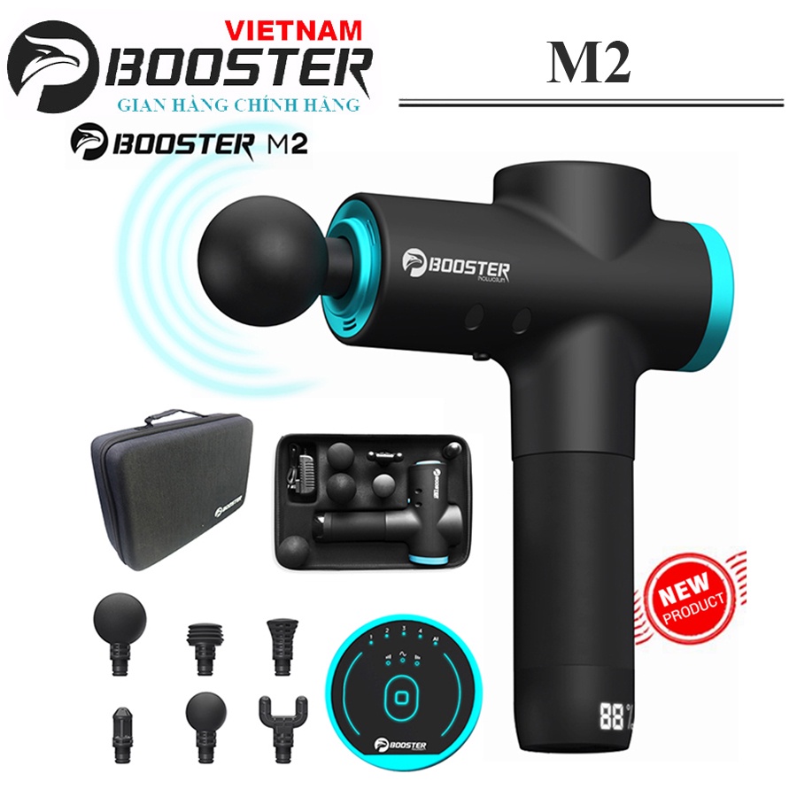 Súng Massage Gun Booster M2 AI Inside 2021 Cảm Ứng Thông Minh, Công Nghệ Trị Liệu Smart AI