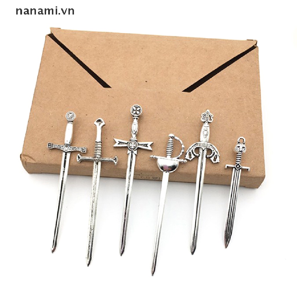 Bộ 2 Cái Trang Sức Hiệp Sĩ Màu Bạc Cổ Điển Bằng Hợp Kim Kẽm