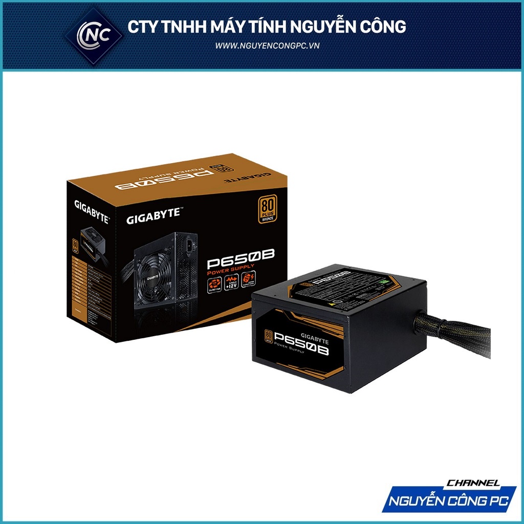 PSU Máy Tính GIGABYTE P650B (650W | 80 PLUS Bronze)